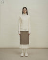 SWAYING 24 Autumn and Winter Wool Hollow V-neck Pullover SW-SW24AW1T56-BAI White